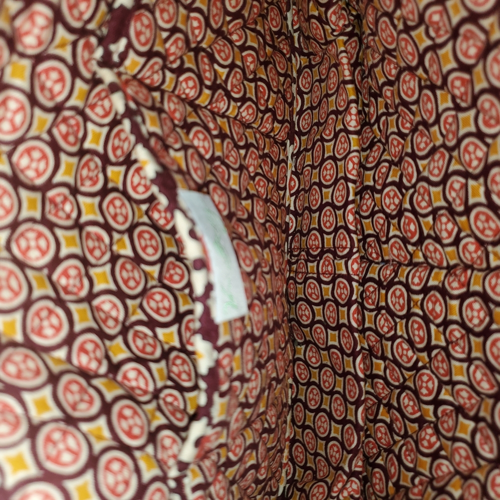 Vera Bradley Burgundy and Yellow Hobo Bag - Picture 7 of 8